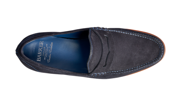 William - Dark Navy Suede Loafer - Image 3